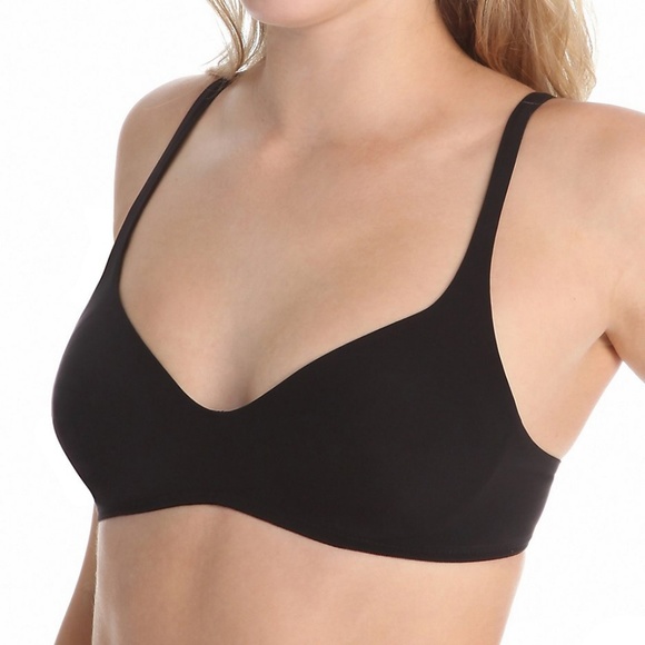 NWT La Perla Triangle Wireless Lace Bra 34B Black